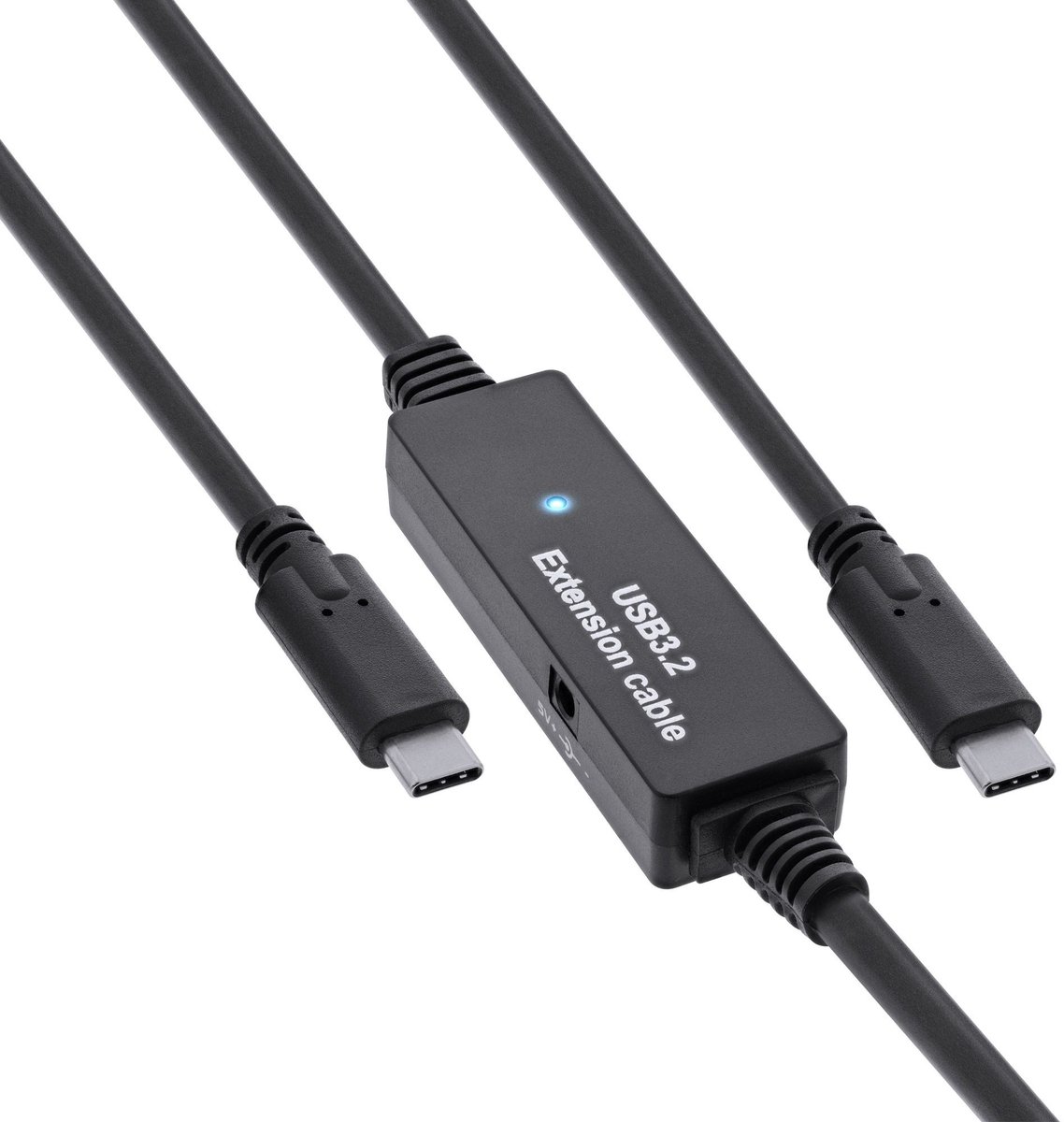 InLine® USB 3.2 Gen.1 Aktiv-Kabel, USB-C Stecker an USB-C Stecker, schwarz, 10m