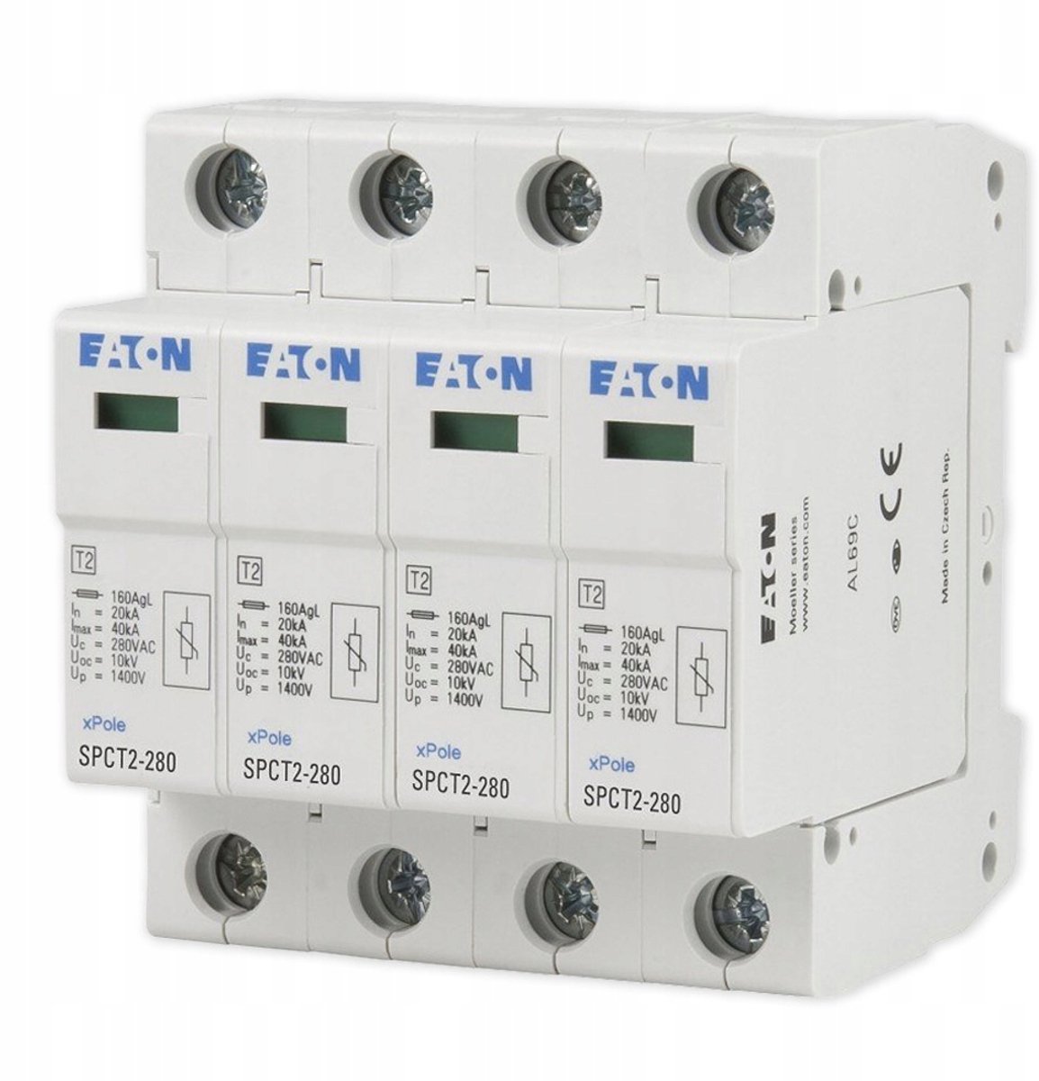EATON SPCT2-280/4 167596 Überspannungsableiter steckbar 4p 280VAC