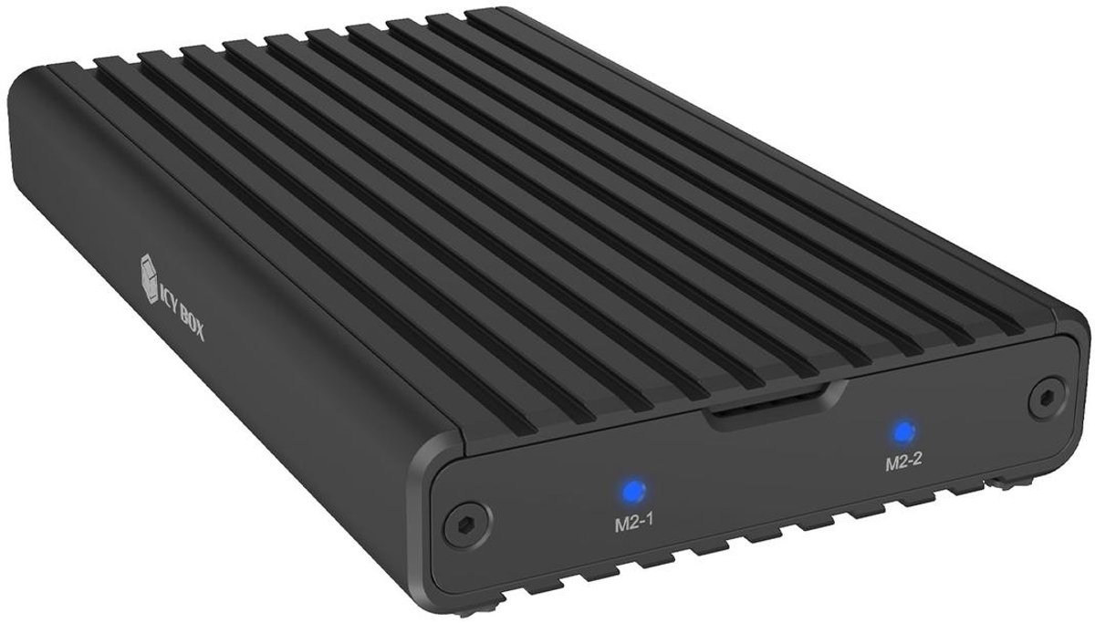 Geh. IcyBox USB 3.2 Gen2x2 Type-C 2-fach M.2 PCle NVMe