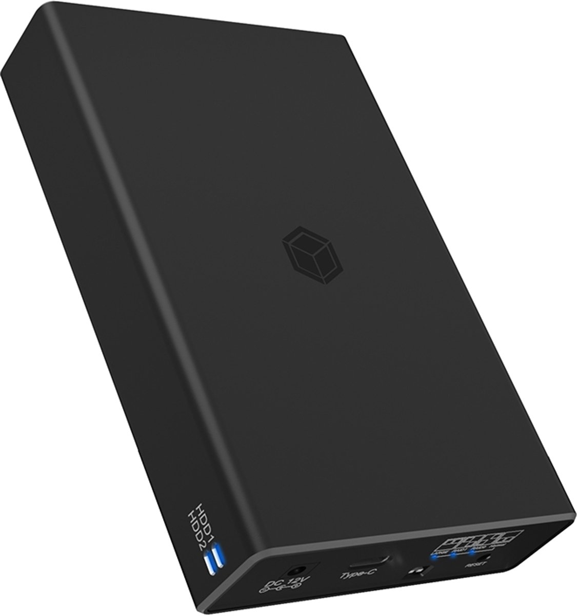 ICY BOX RAID Gehäuse für 2x HDD/SSD USB 3.2 Gen 2 Type-C® / Type-A Anschluss
