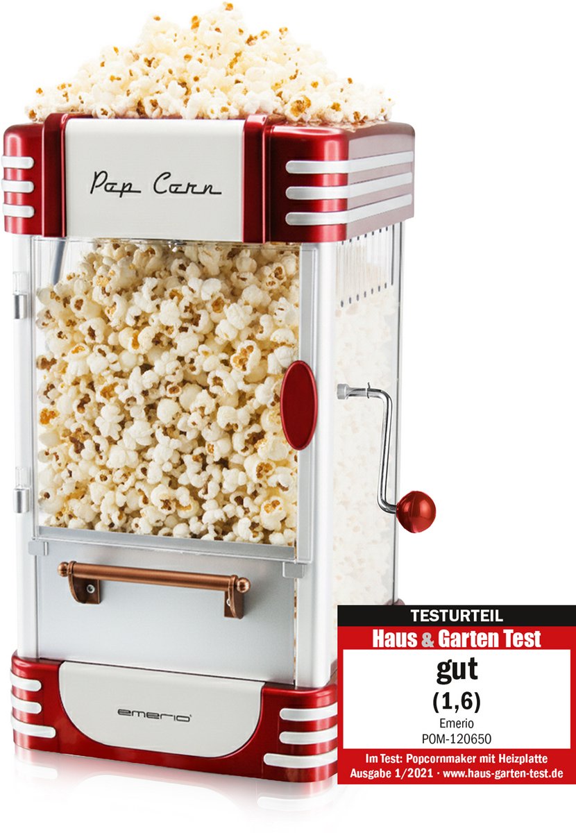 Emerio Popcornmaschine, antihaftbesch., 50g Fassungsverm.