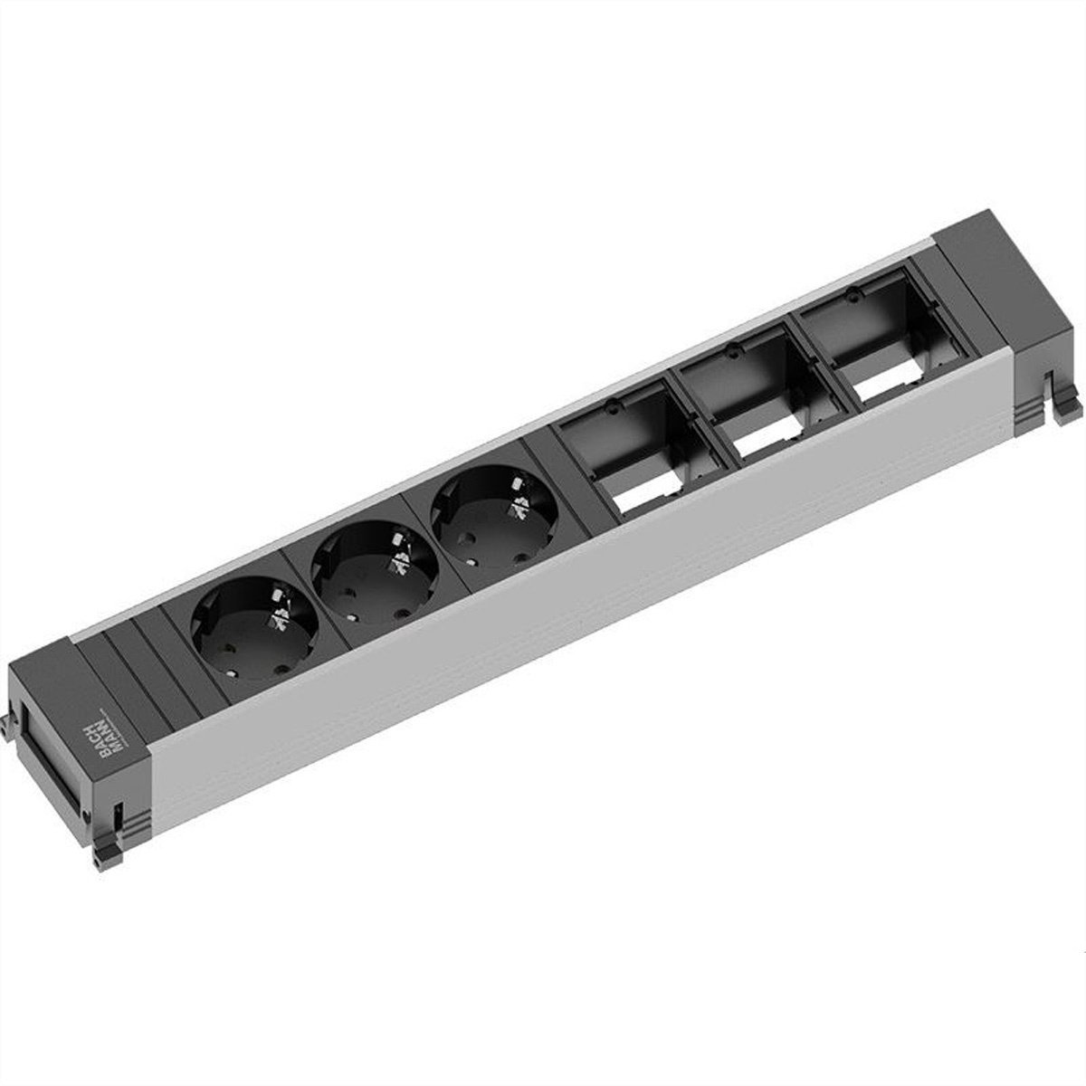 Bachmann Power Frame ALU 916.007 Steckdoseneinheit 6-fach