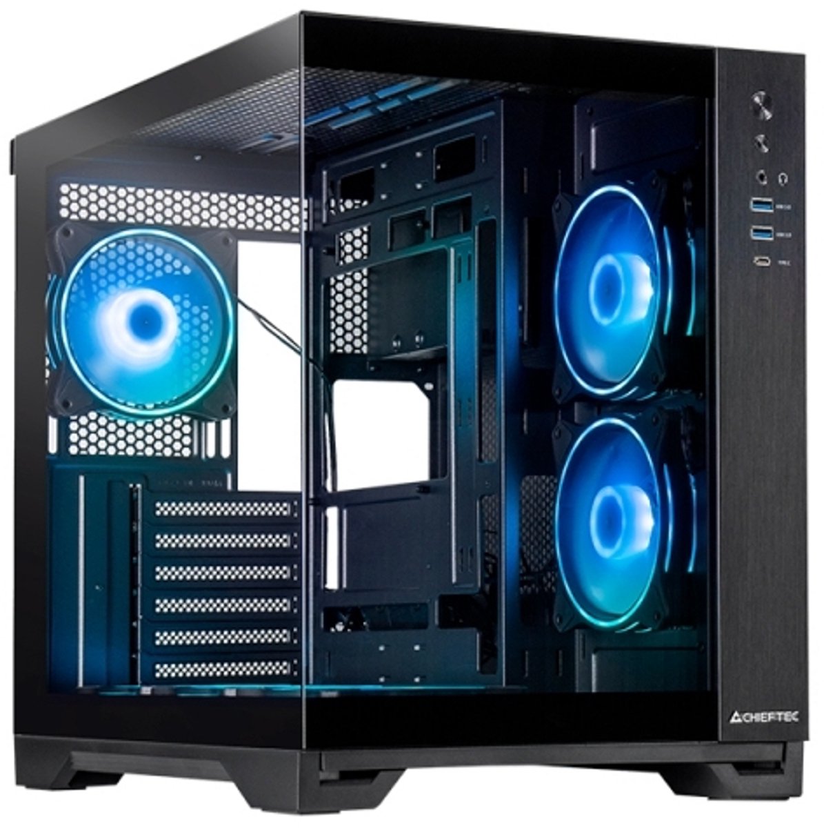 Chieftec Geh Visio GM-30B-TG-OP schwarz Tempered Glass x 2