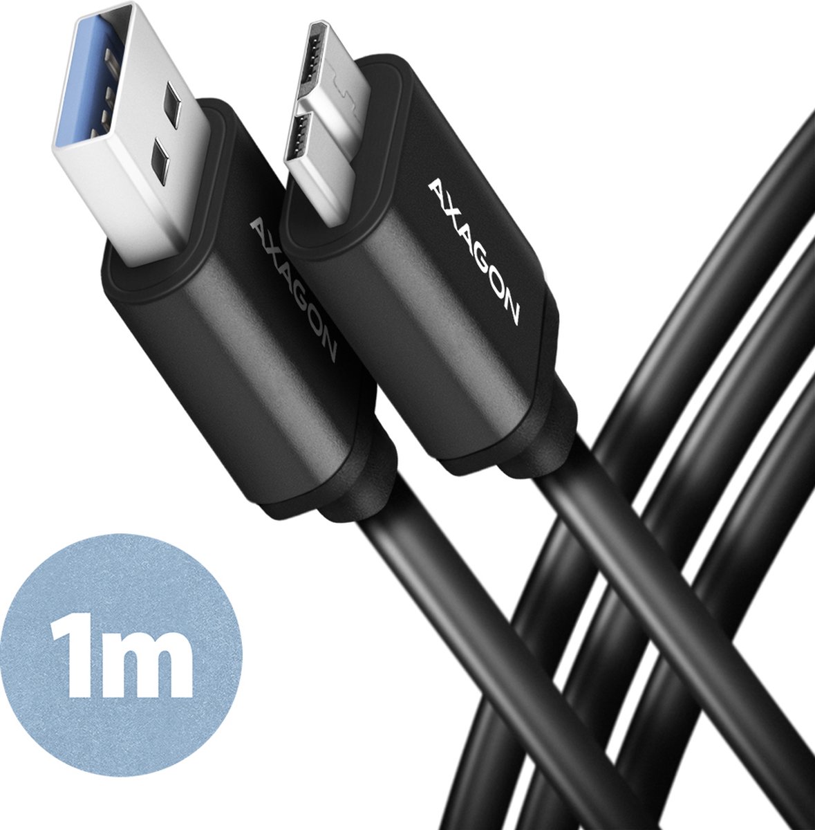 AXAGON BUMM3-AM10AB - USB-kabel - USB till Micro-USB Type B