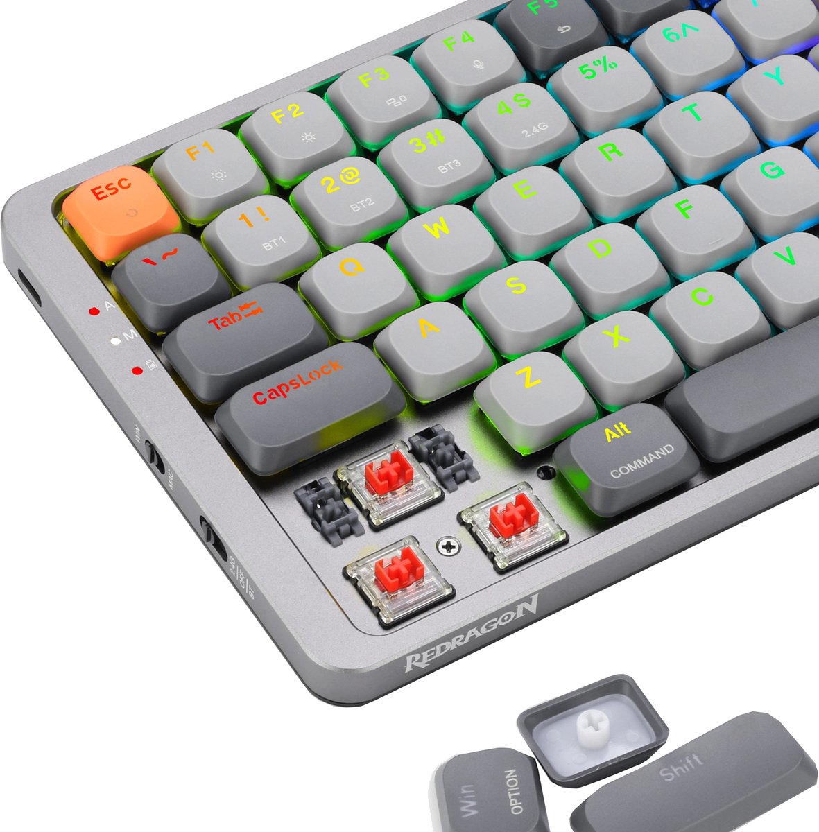 REDRAGON K652GG-RGB-PRO Azure keyboard - Gaming Tangentbord - Engelska (US) - Grå