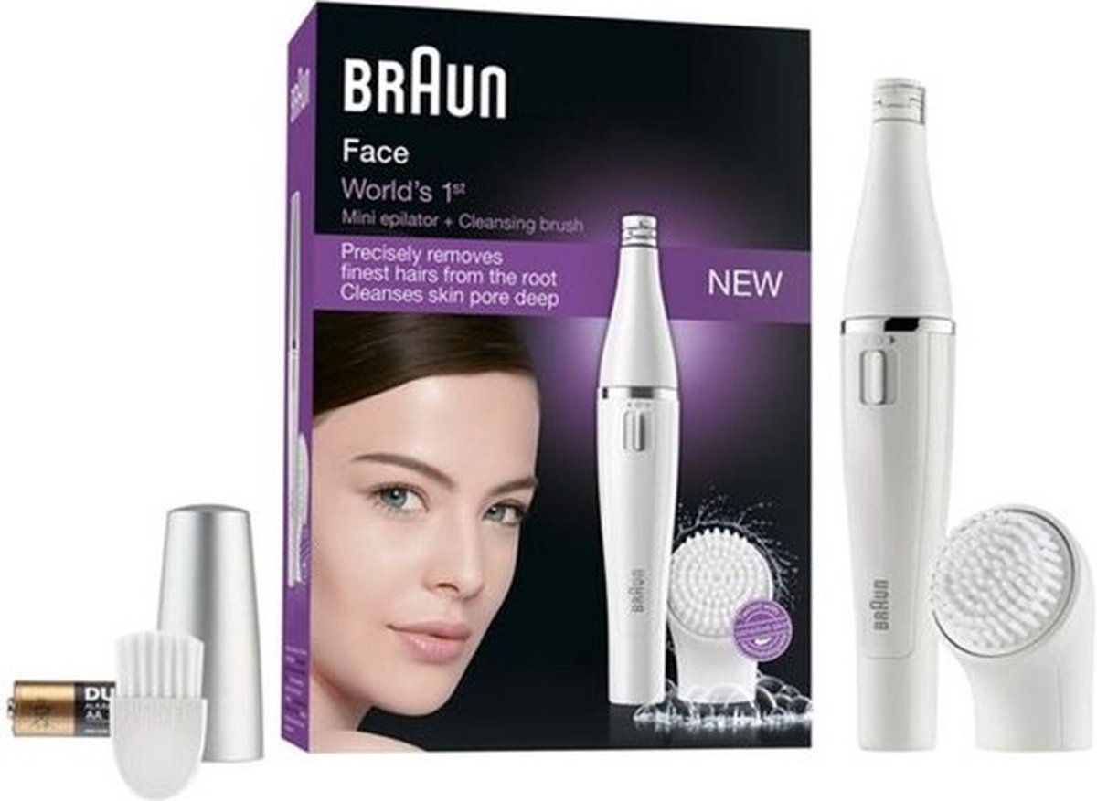 Braun Epilator Face 810 - Ansiktsepilator och ansiktsrengöringsborste med mikrooscillerande rörelser