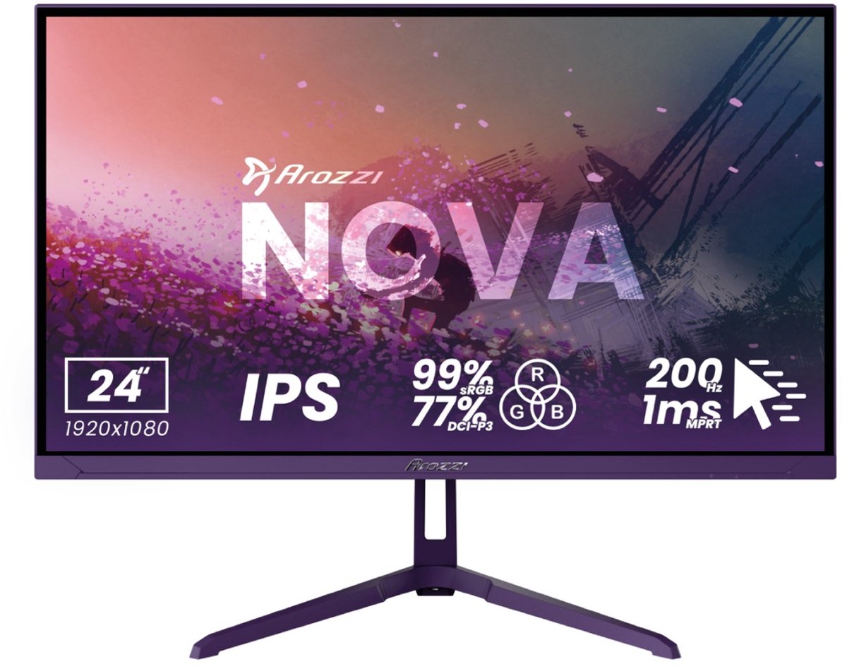 Arozzi TFT Nova 24" IPS 200Hz lila