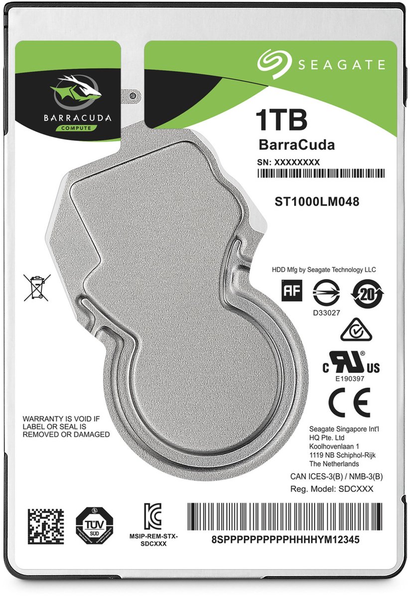 Seagate Barracuda 2.5 Interne Festplatte 1 TB 5400 RPM 128 MB 2.5 Serial ATA III