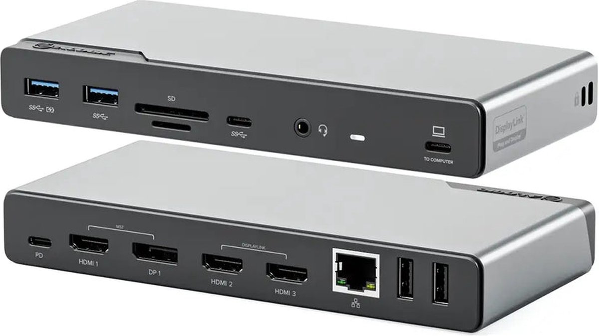 ALOGIC DV4 Kabelgebunden USB 3.2 Gen 1 (3.1 Gen 1) Type-C Grau