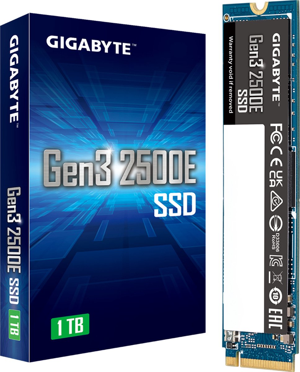 SSD 1TB Gigabyte Gen3 2500E PCI-E 3.0 NVMe 1.3