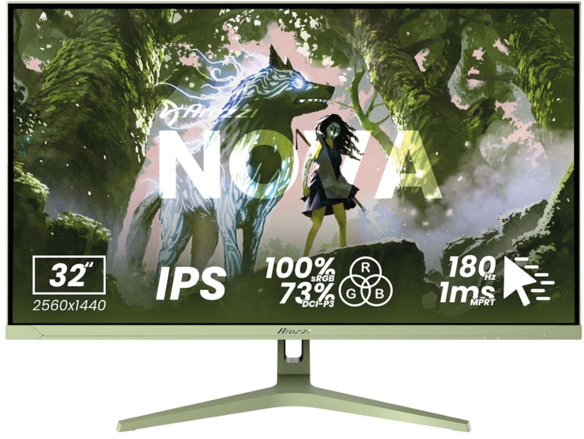 Arozzi TFT Nova 32" IPS 180Hz waldgrün