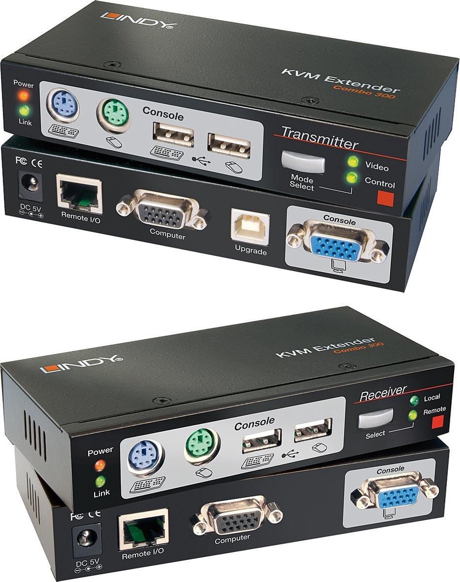 Lindy 39378 Tastatur/Video/Maus (KVM)-Switch Schwarz