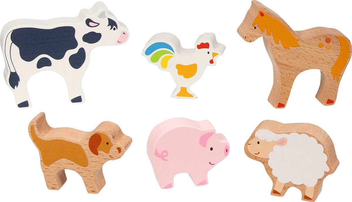 Goki Wooden Farm Animals 6pcs.