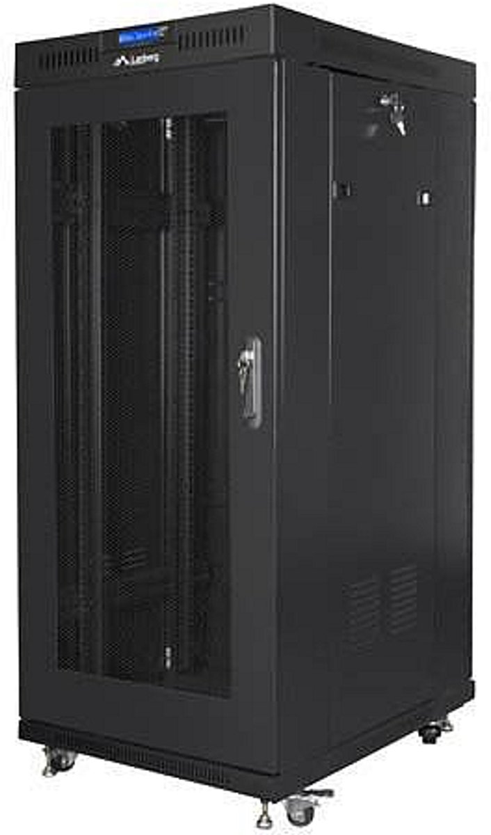LANBERG 19" 22U 800x800 freist. LCD perfor. Tür (FlatPack)sw (Speditionsversand)