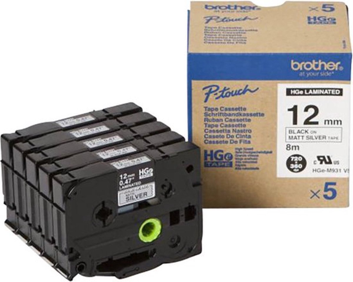 BROTHER tape cassette 12mmx8m 5pc