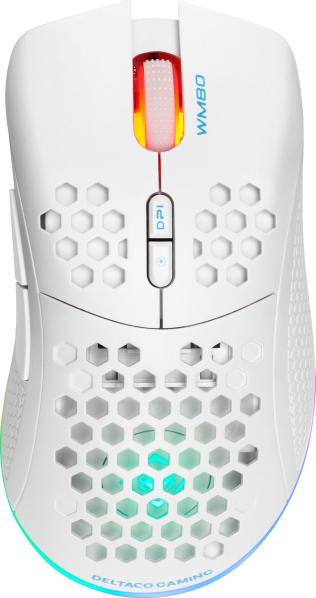 Deltaco GAMING DM220 - Gamingmus - Optic - 7 knappar - Vit