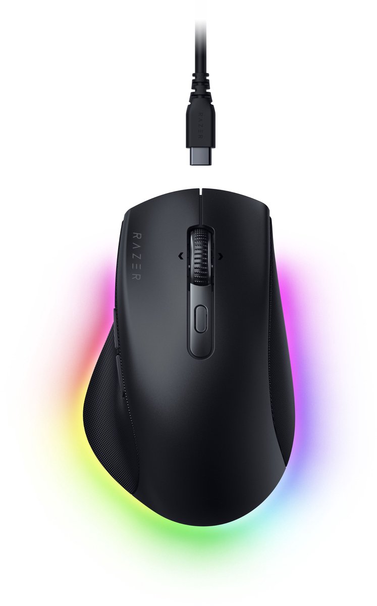 Razer Pro Click V2 Wireless - Mouse - Optic - 9 knappar - Svart