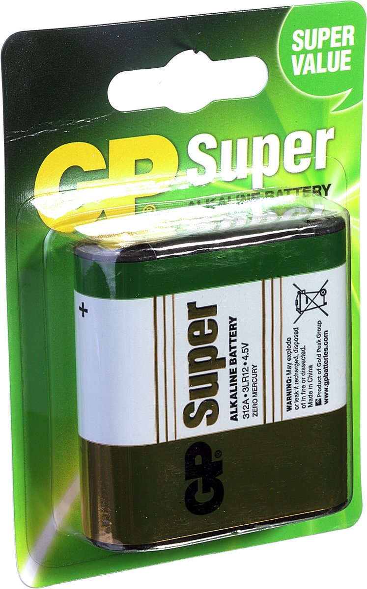 GP Alkaline Battery 3LR12/312A 4.5V 1-Pack