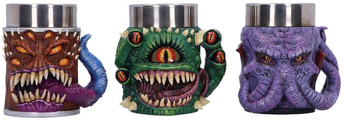 Nemesis Now - Mini Monster - Set of 3 Tiny Tankards 8.8cm - Muggar