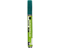Creativ Company Glass and Porcelain Pen Glitter Semi-Opaque - Dark Green