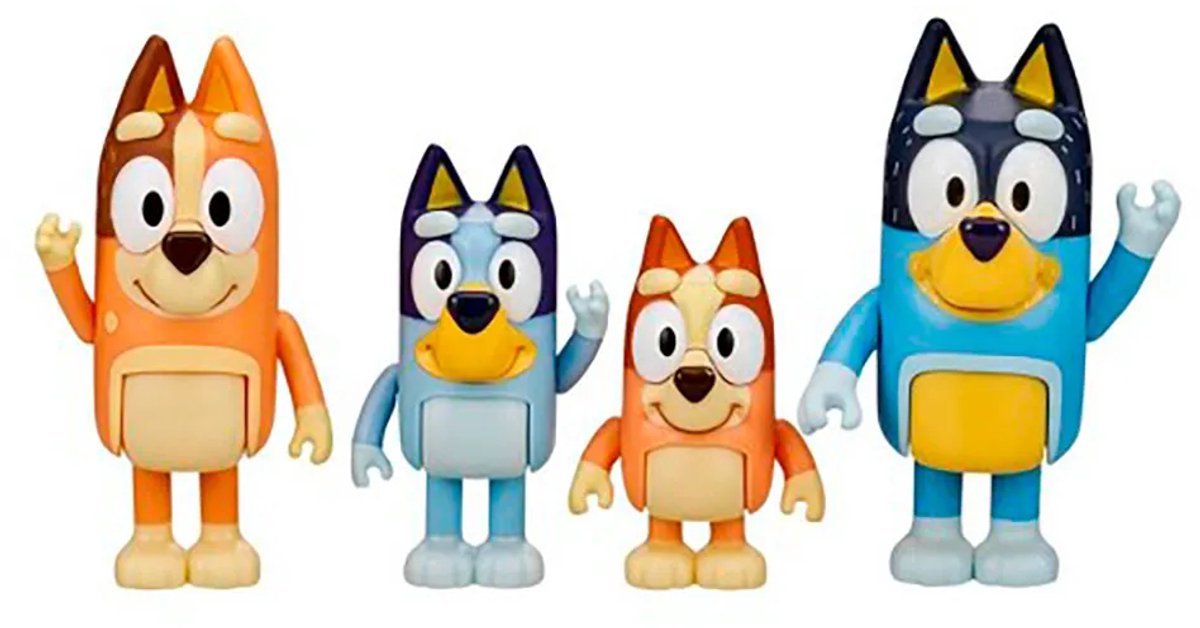 Bluey 4 pack Figurer, -familjen