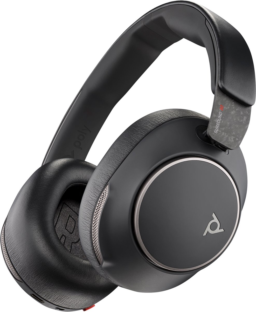 Poly Voyager Surround 85 UC | On Ear headset | Incl. Headset Stand