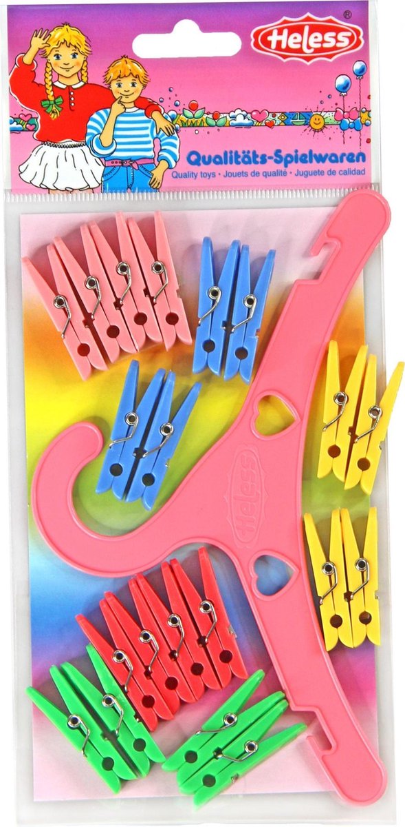 Heless Clothes Hanger & Clothespin Set 20 pcs.