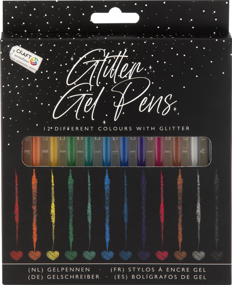 Creative Craft Group Gel Pens Glitter 12 pcs.