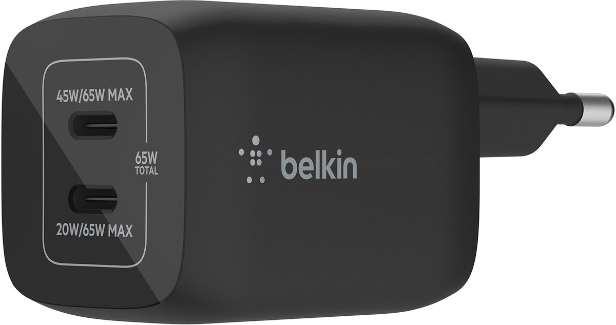 Belkin BOOST CHARGE PRO power adapter - PPS technology - 24 pin USB-C - 65 Watt