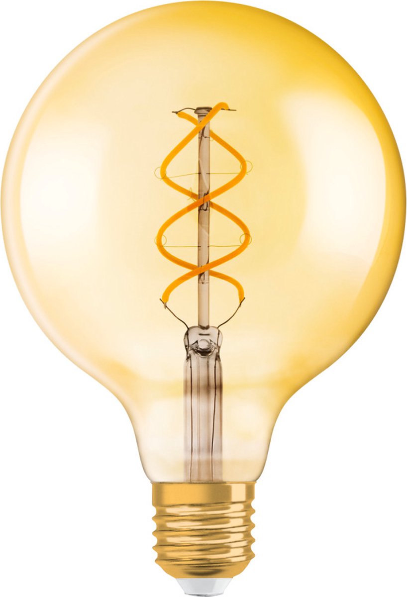 Osram LED-glödlampa Vintage 1906 Globe125 Spiral Filament 4W/820 (28W) Gold Dimmable E27