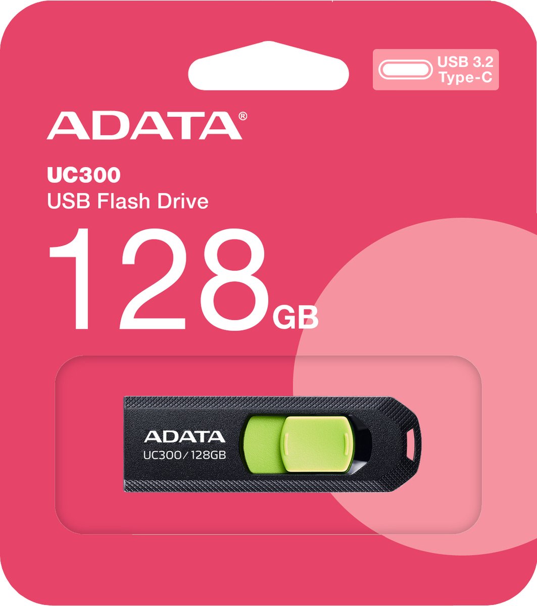 A-Data UC300 - Grön - 128GB - USB-minne