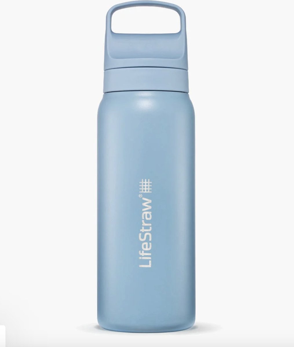 LifeStraw Go 2.0 Stainless Steel Water Filter Bottle 700ml, niebieski