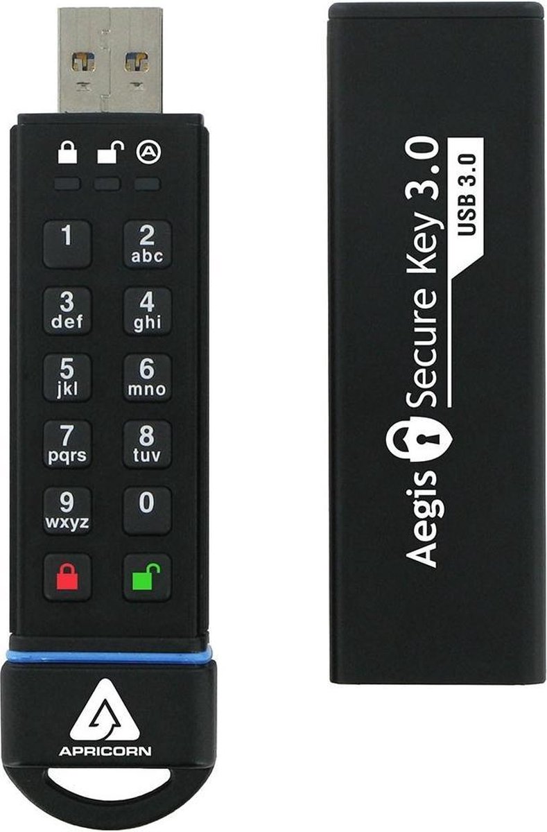 Apricorn Aegis Secure Key 3.0 240gb Usb-a Svart