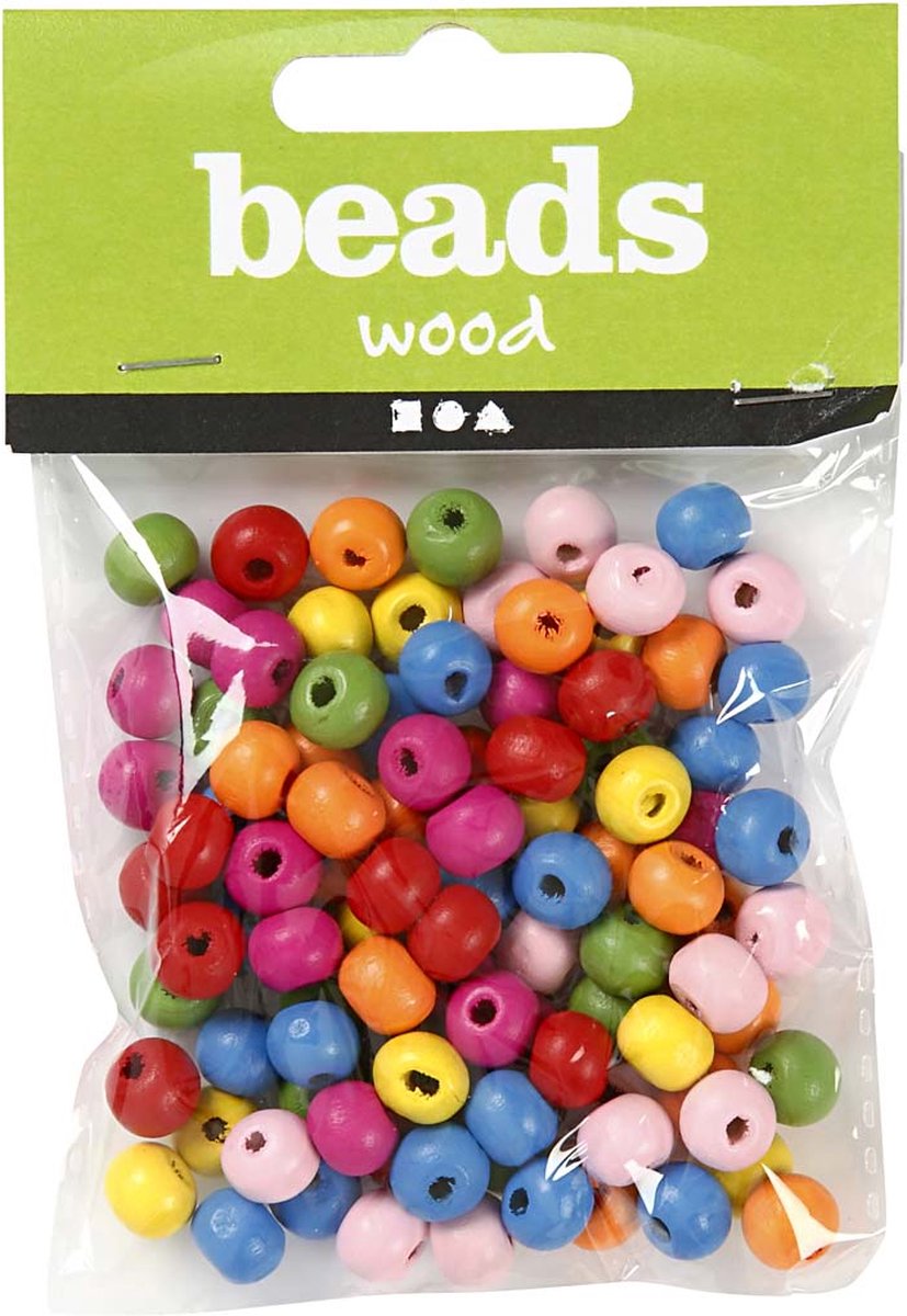 Creativ Company Wooden Beads Mix 8mm 16gr