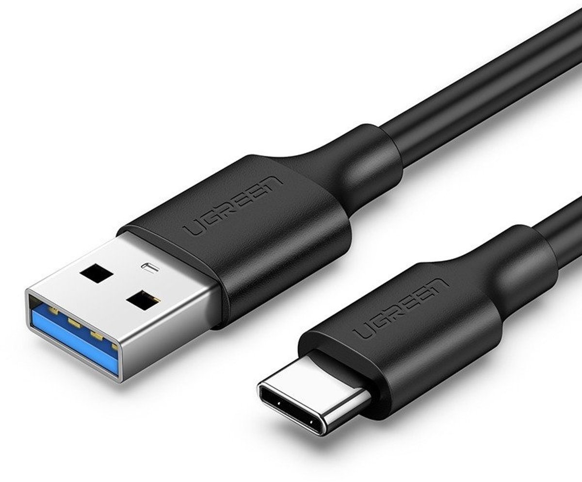 UGREEN US184 USB-A 3.0 / USB-C 3A cable - 1m - Black
