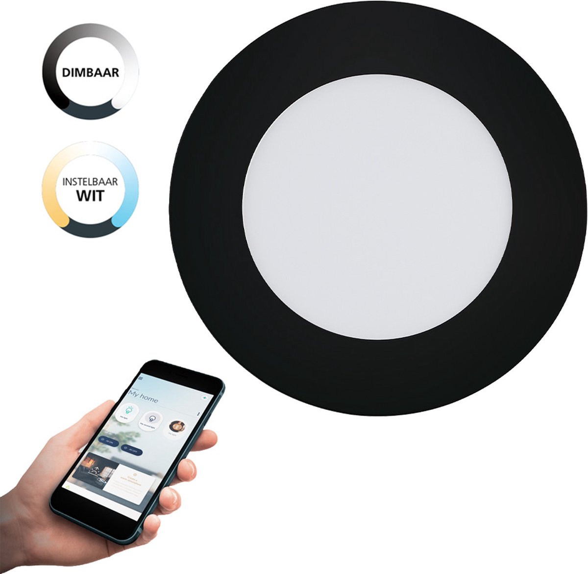 EGLO Connect-Z inbyggt FUEVA-Z SMARTLIGHT SVART Ø120