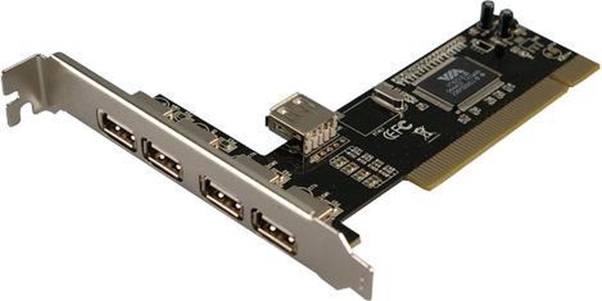 LogiLink PCI-kort USB 2.0 4 +1 port - USB-adapter