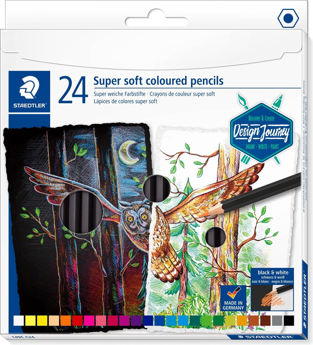 Staedtler Coloured pencil soft24pcs 100% PEFC