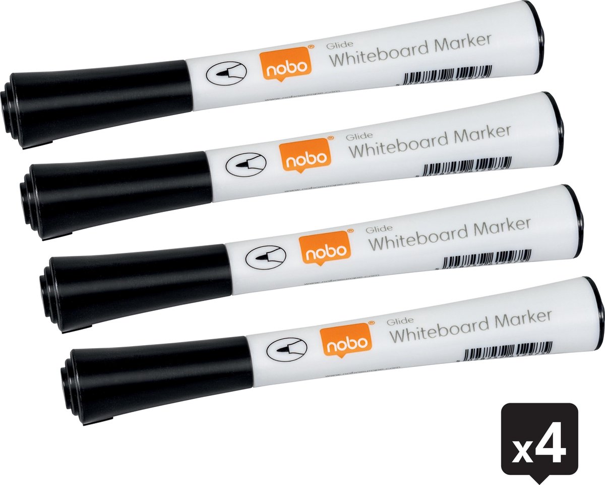 Nobo Glide Whiteboard Penna Fin Spets 4/Fp