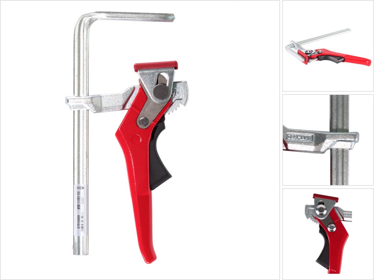 Bessey GTR16S6H Bordskruetvinge Spann-Weite (max.):160 mm Mål, længde: 210 mm Udhængsmål:60 mm
