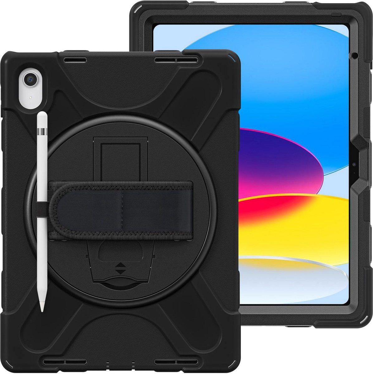 Estuff Austin Defender Case Without Built-in Screen Protector Ipad 10th Gen, Ipad 11th Gen Svart