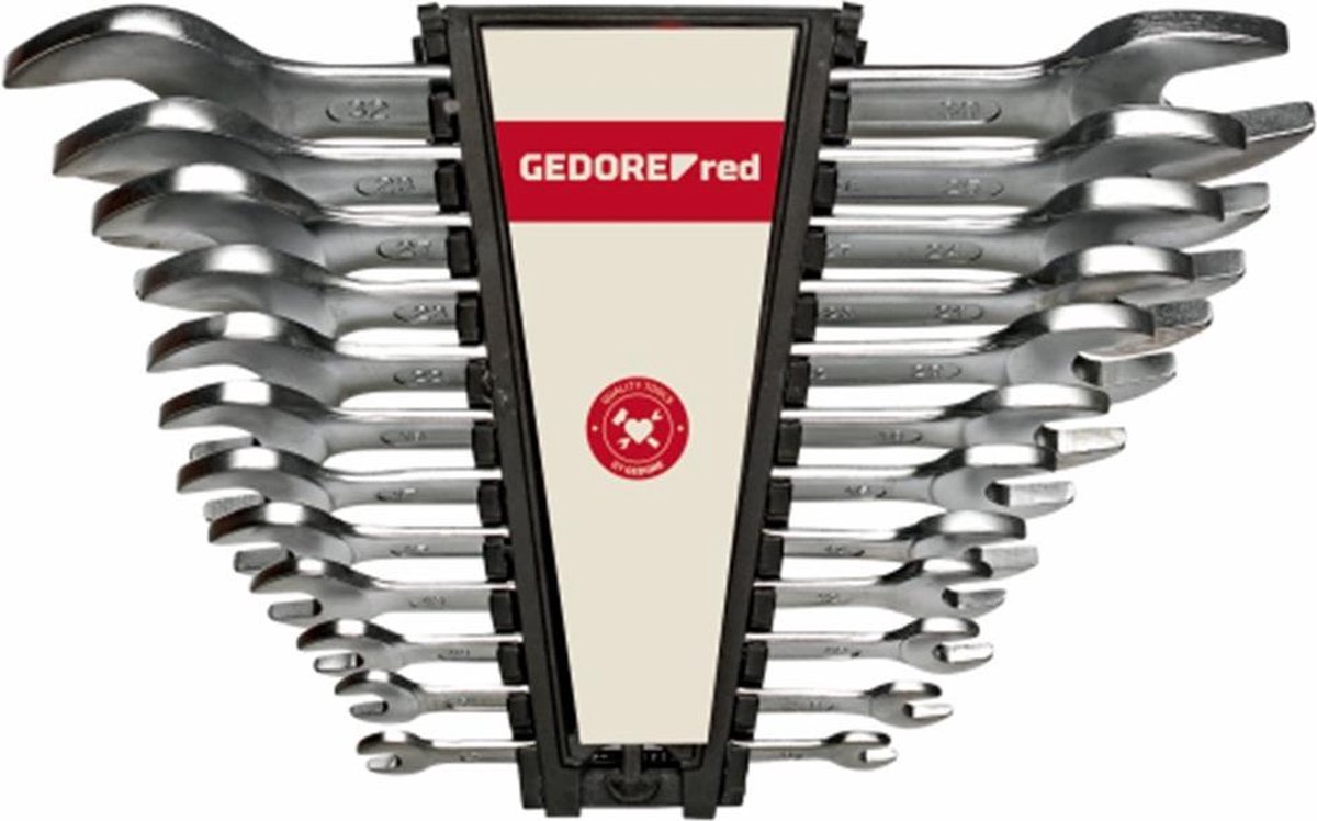 Gedore RED 3300960 R05105012 Dubbelskruvnyckelsats 12 delar Nyckelvidd (Metrisk) (för titel) 6 - 32 mm