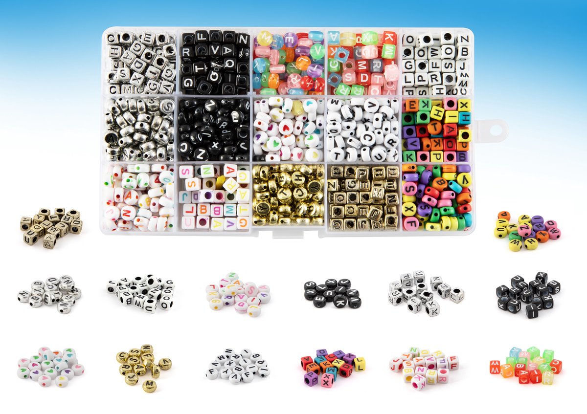 Grafix Letter Beads in Storage Box 15 Designs