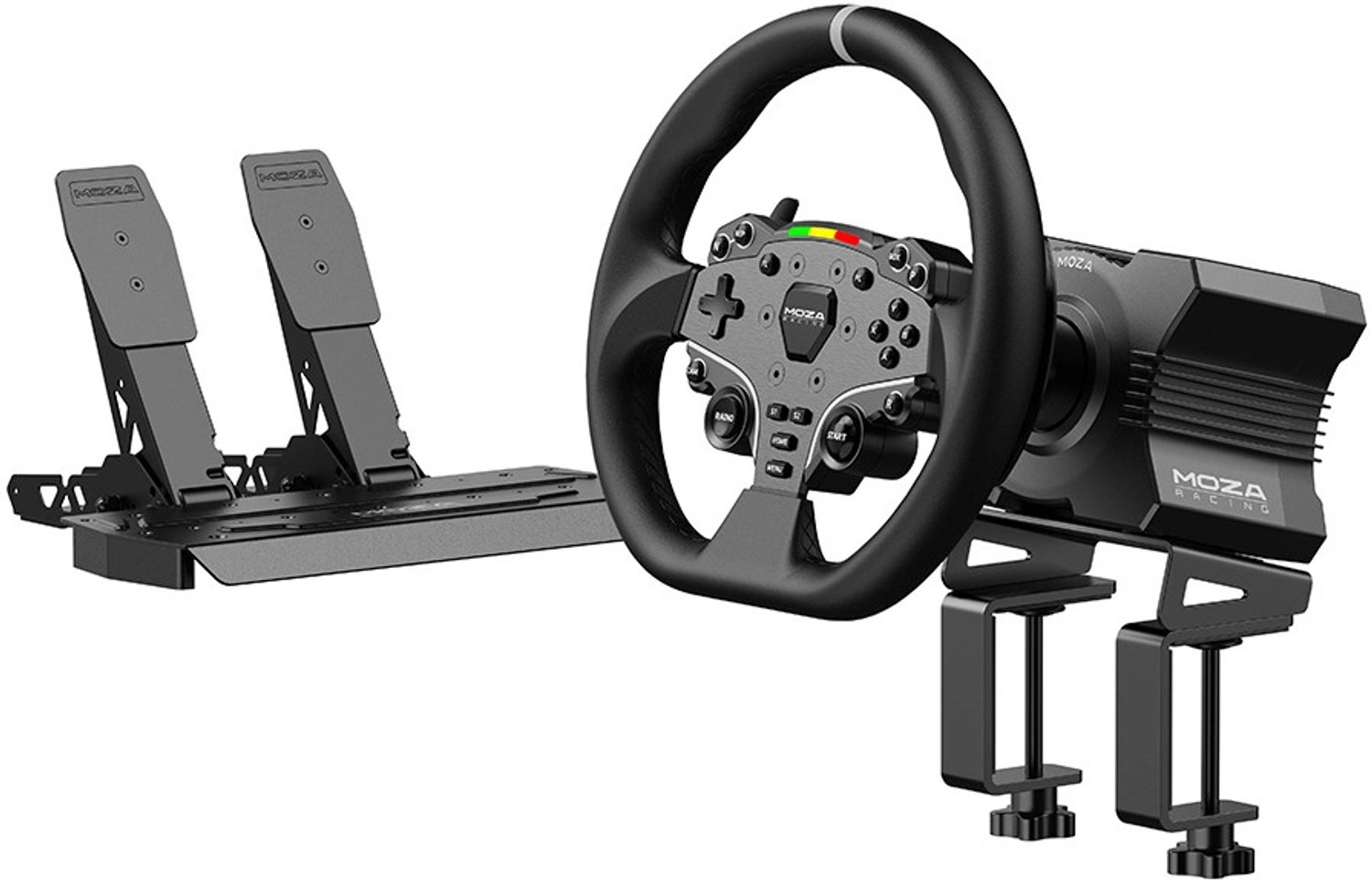 MOZA Racing R5 racingsimulator med ratt och pedaler