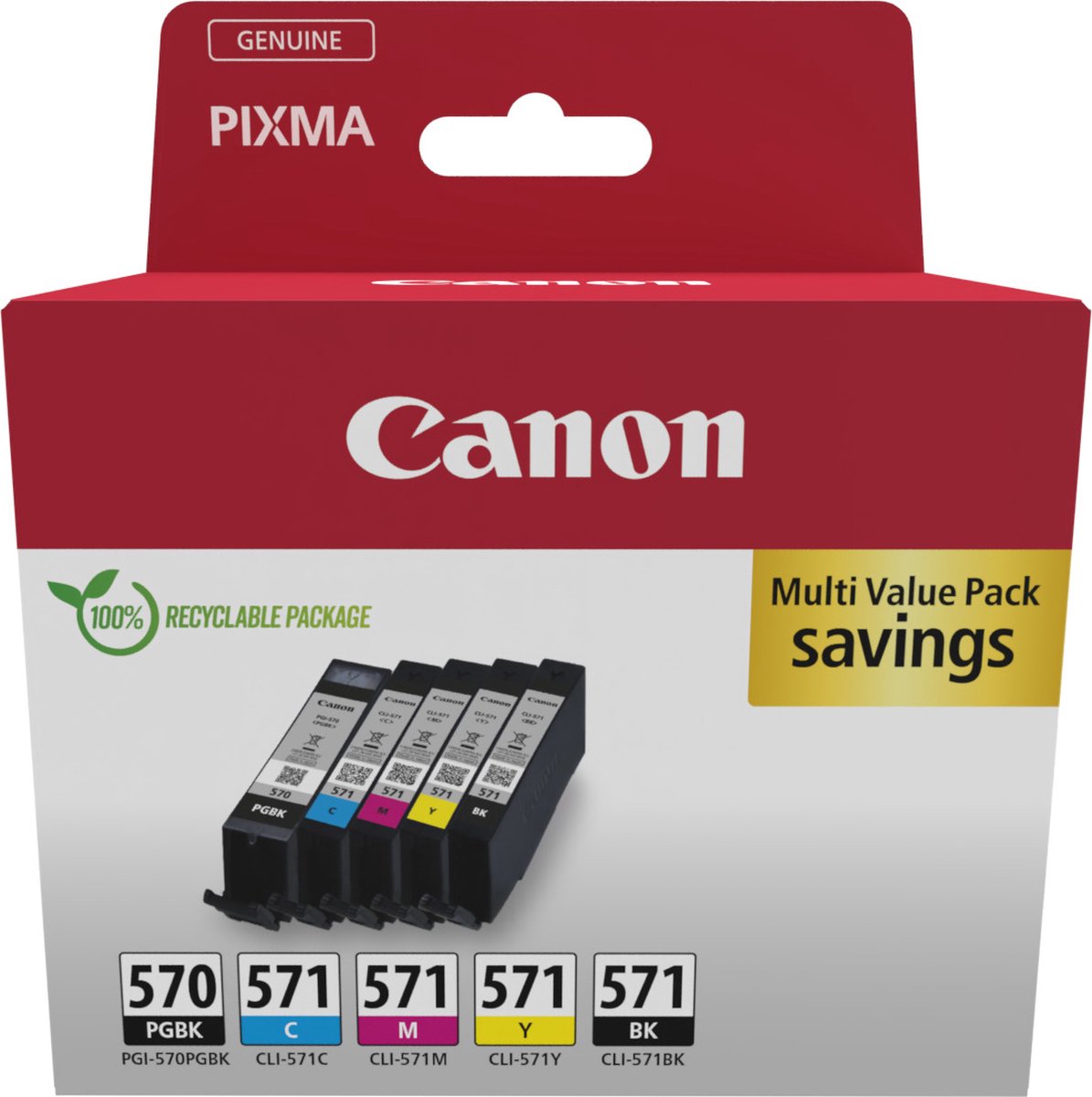 Canon CLI-571 och CLI-570 Bläckpatron 5-pack