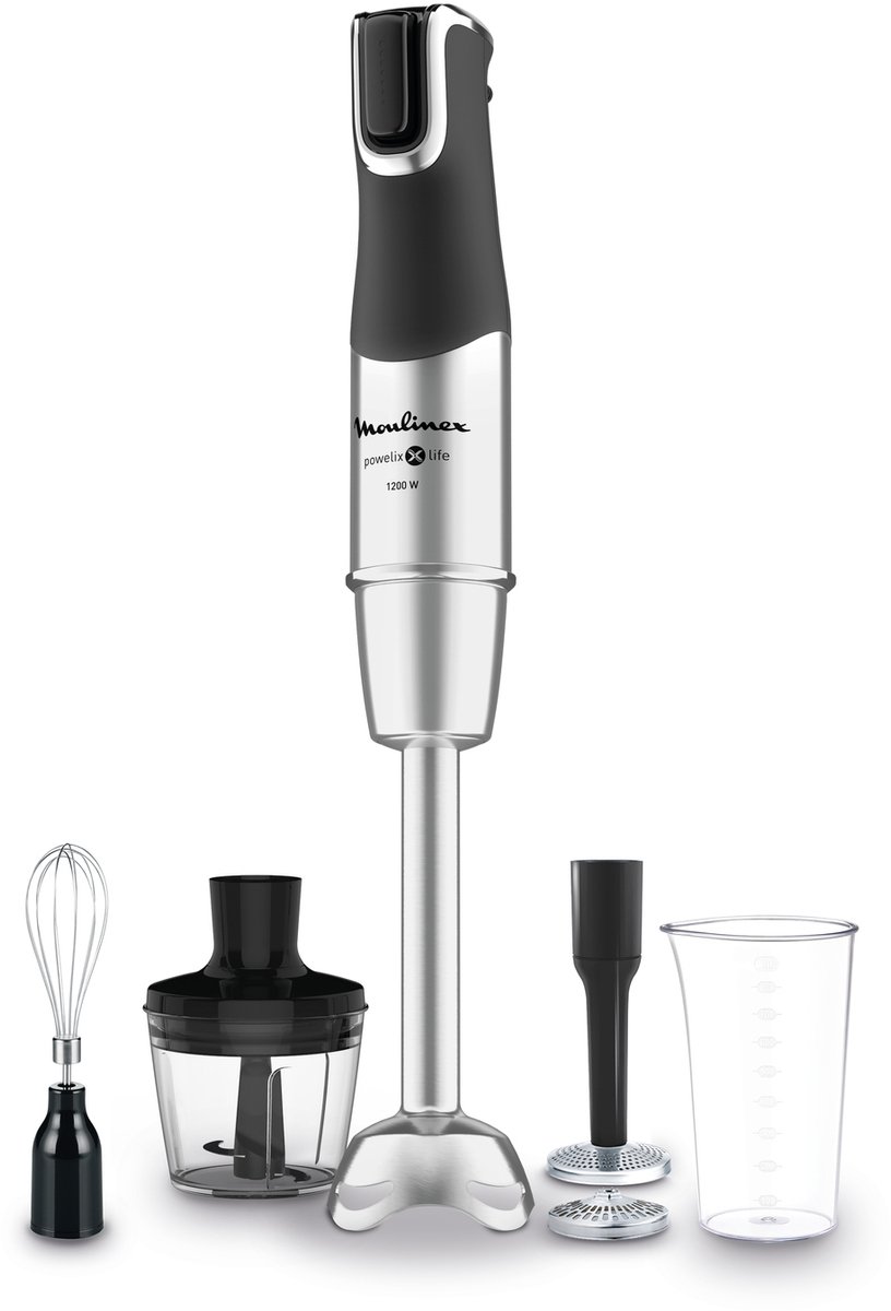Batidora de Mano Moulinex DD95HD | 0,8 L | 1200 W | Negro, Acero inoxidable