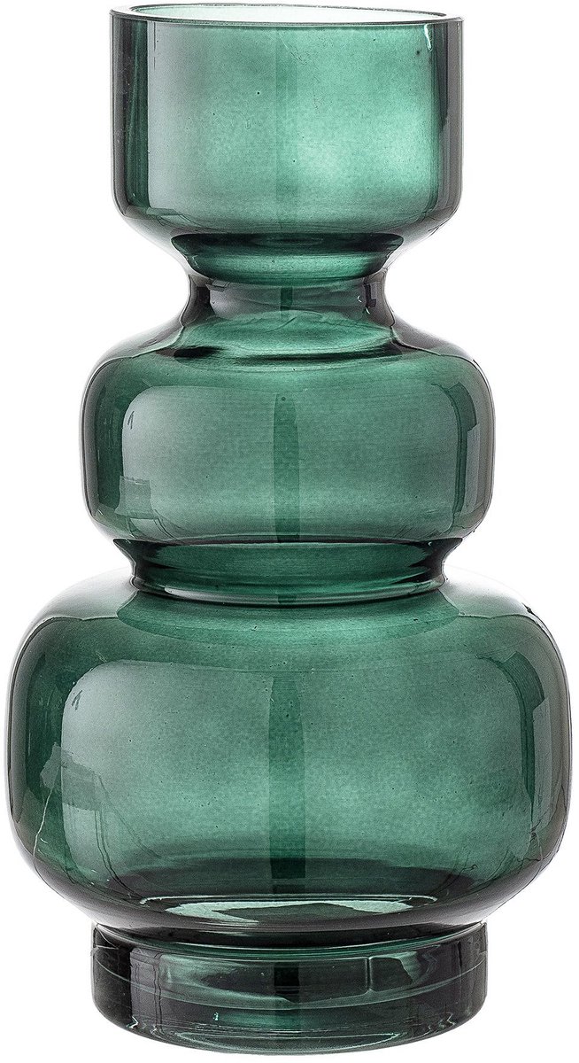 Bloomingville Jarrón de vidrio Bloomingville 25 cm verde