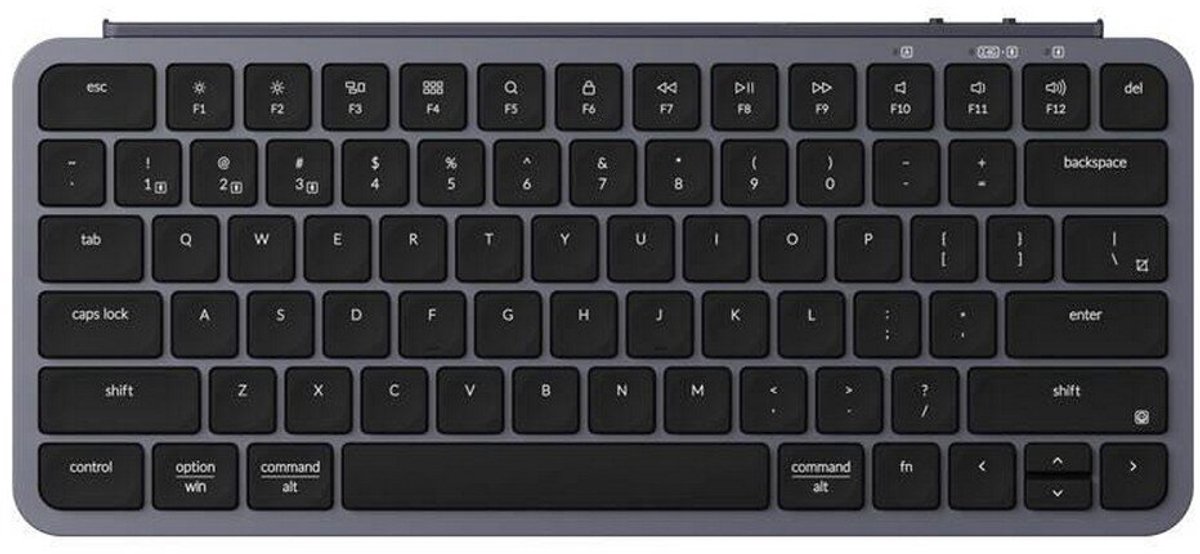 Keychron B1 Pro - keyboard - Ultra-Slim - 75% Input Device - Tastatur - Uden Numpad - Amerikansk engelsk - Grå