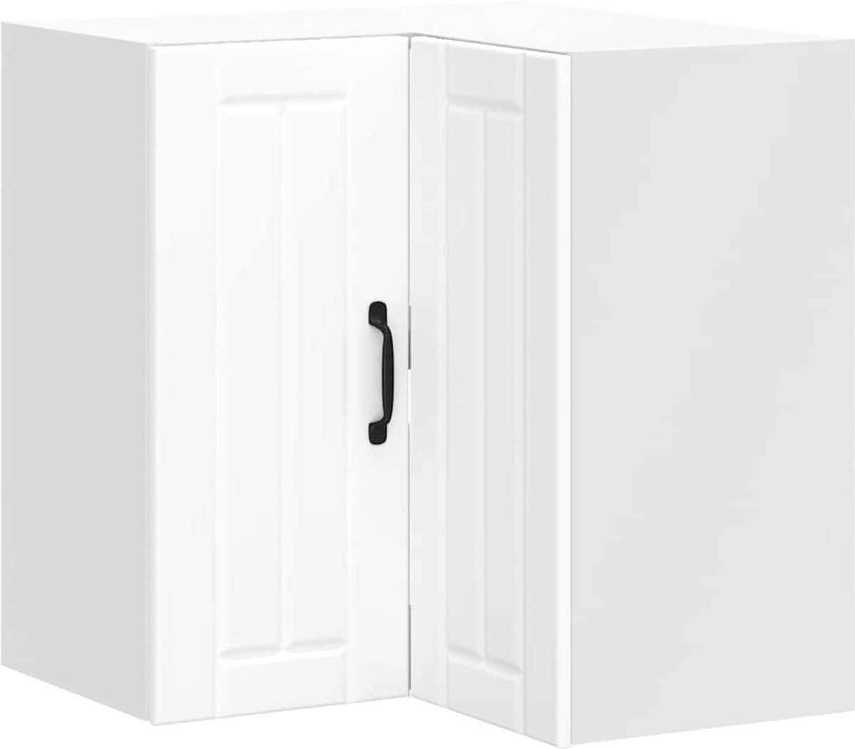 Wandhängeschrank Eck-Küchenschrank, Lucca, Weiß