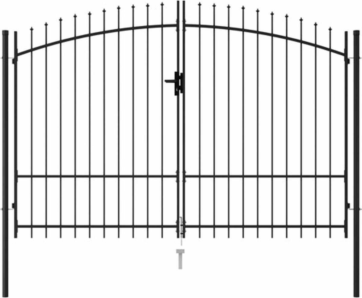 vidaXL Zauntor Woerden Doppeltür mit Dornenaufsatz 299,5 x 224,5 cm